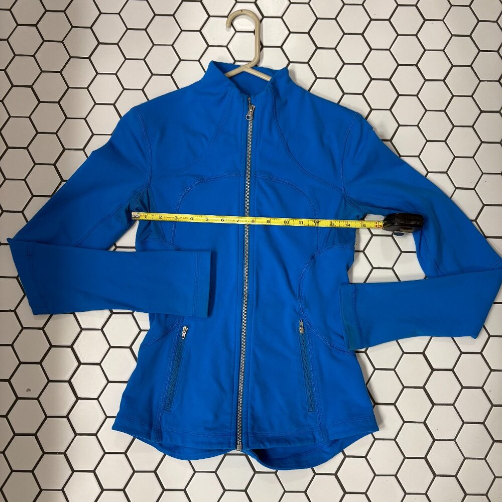 Lululemon Define Jacket Blue Size 4 Full Zip Fitted Luon